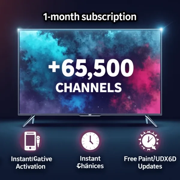 1 Month IPTV Subscription for smart tv